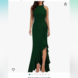 Woosea High Neck Split Bodycon Mermaid Gown Cocktail Dress. NWT!